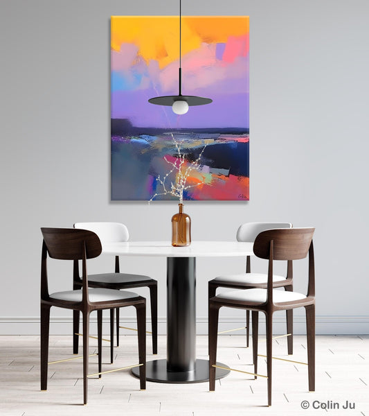 Abstract Landscape Artwork, Contemporary Wall Art Paintings, Extra Large Original Art, Landscape Painting on Canvas, Hand Painted Canvas Art-Art Painting Canvas
