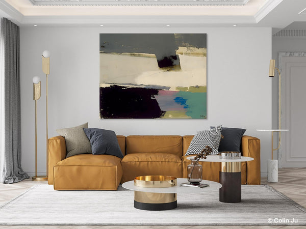 Abstract Landscape Paintings, Modern Wall Art for Living Room, Landscape Acrylic Paintings, Original Abstract Abstract Painting on Canvas-Art Painting Canvas