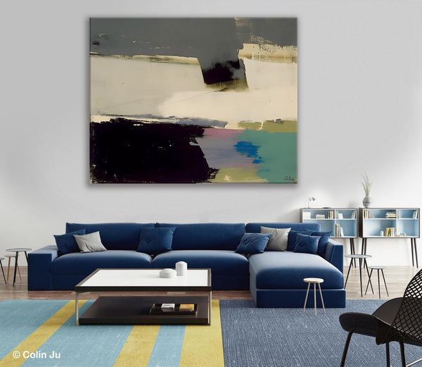 Abstract Landscape Paintings, Modern Wall Art for Living Room, Landscape Acrylic Paintings, Original Abstract Abstract Painting on Canvas-Art Painting Canvas