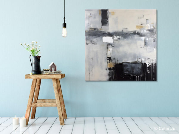 Abstract Canvas Art for Living Room, Original Modern Acrylic Art, Modern Canvas Paintings, Extra Large Abstract Paintings for Dining Room-Art Painting Canvas