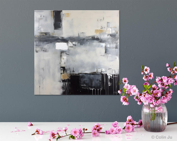 Abstract Canvas Art for Living Room, Original Modern Acrylic Art, Modern Canvas Paintings, Extra Large Abstract Paintings for Dining Room-Art Painting Canvas