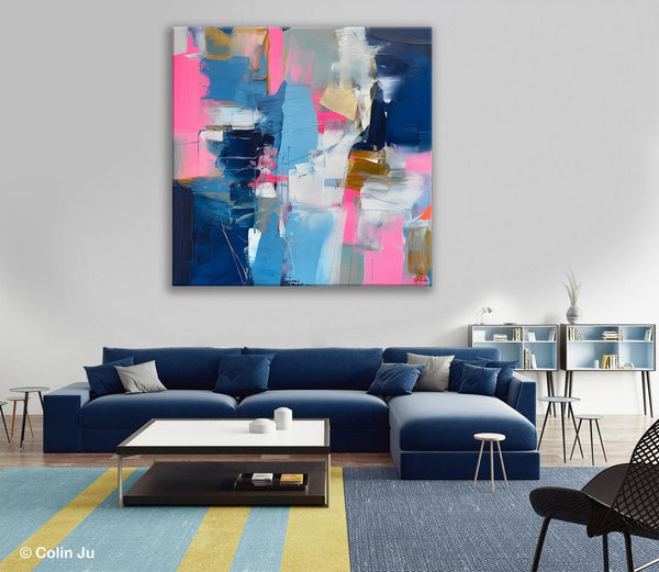 Canvas Art, Original Modern Wall Art, Modern Acrylic Artwork, Modern Canvas Paintings, Contemporary Large Abstract Painting for Dining Room-Art Painting Canvas
