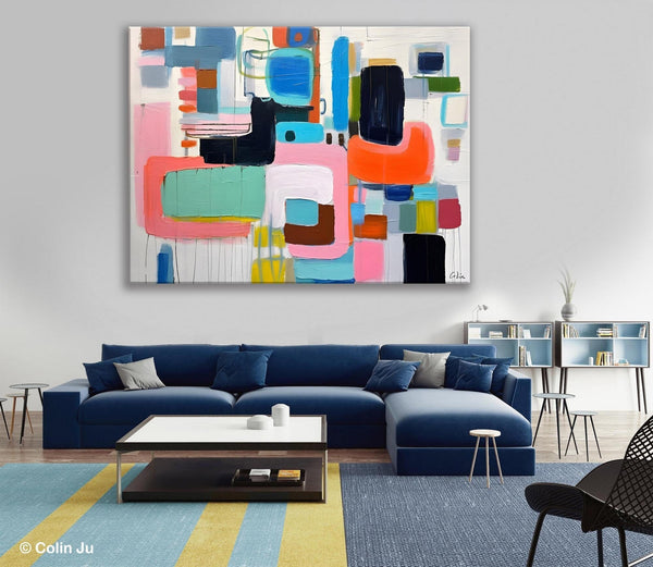 Contemporary Acrylic Paintings, Modern Wall Art Ideas for Living Room, Extra Large Canvas Paintings, Original Abstract Painting, Impasto Art-Art Painting Canvas