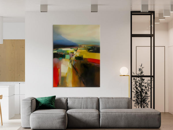 Abstract Landscape Artwork, Landscape Painting on Canvas, Contemporary Wall Art Paintings, Extra Large Original Art, Hand Painted Canvas Art-Art Painting Canvas