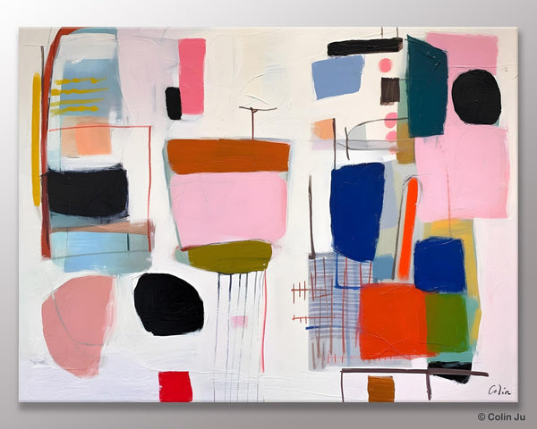 Contemporary Acrylic Painting on Canvas, Original Canvas Art, Large Wall Art Painting for Bedroom, Oversized Modern Abstract Wall Paintings-Art Painting Canvas