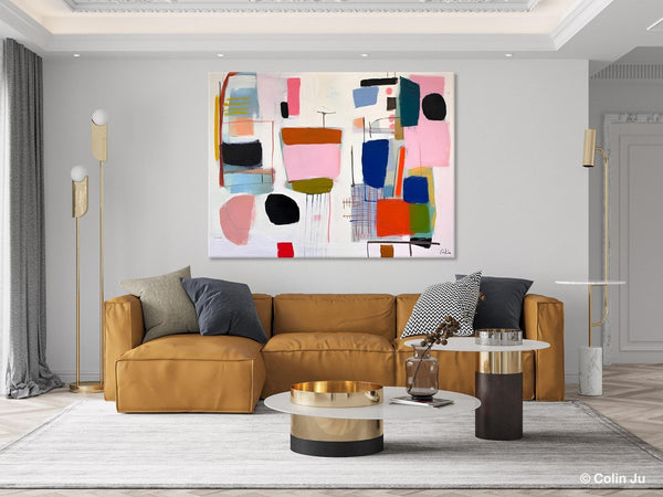 Contemporary Acrylic Painting on Canvas, Original Canvas Art, Large Wall Art Painting for Bedroom, Oversized Modern Abstract Wall Paintings-Art Painting Canvas