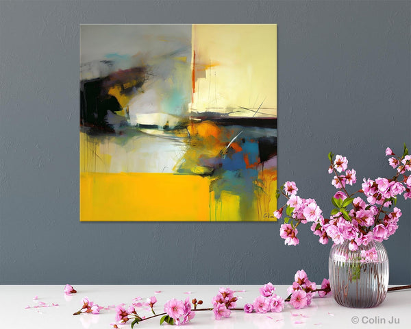 Simple Modern Acrylic Artwork, Modern Canvas Paintings, Large Abstract Art for Bedroom, Original Abstract Wall Art, Contemporary Canvas Art-Art Painting Canvas