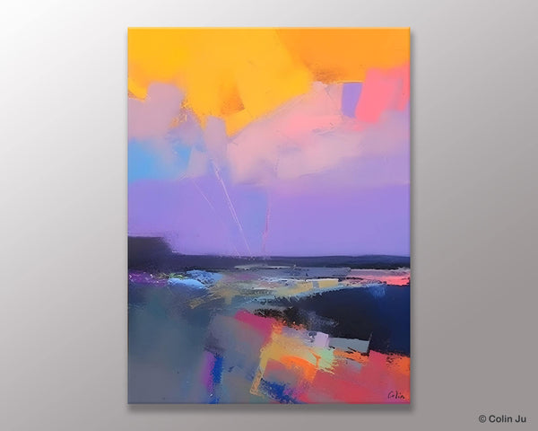Abstract Landscape Artwork, Contemporary Wall Art Paintings, Extra Large Original Art, Landscape Painting on Canvas, Hand Painted Canvas Art-Art Painting Canvas