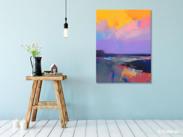Abstract Landscape Artwork, Contemporary Wall Art Paintings, Extra Large Original Art, Landscape Painting on Canvas, Hand Painted Canvas Art-Art Painting Canvas