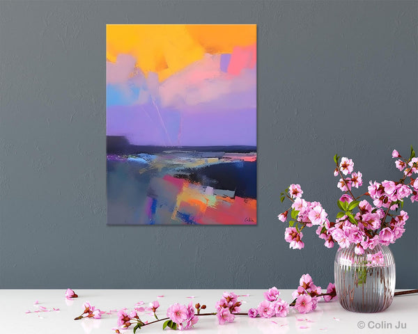 Abstract Landscape Artwork, Contemporary Wall Art Paintings, Extra Large Original Art, Landscape Painting on Canvas, Hand Painted Canvas Art-Art Painting Canvas