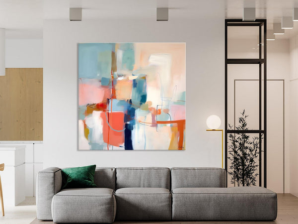Canvas Paintings, Large Abstract Art for Bedroom, Simple Modern Acrylic Artwork, Modern Original Abstract Wall Art, Contemporary Canvas Art-Art Painting Canvas