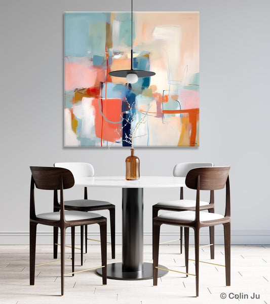 Canvas Paintings, Large Abstract Art for Bedroom, Simple Modern Acrylic Artwork, Modern Original Abstract Wall Art, Contemporary Canvas Art-Art Painting Canvas