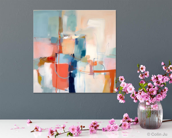 Canvas Paintings, Large Abstract Art for Bedroom, Simple Modern Acrylic Artwork, Modern Original Abstract Wall Art, Contemporary Canvas Art-Art Painting Canvas