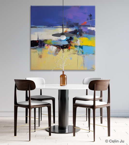 Original Modern Abstract Artwork, Geometric Modern Canvas Art, Extra Large Canvas Paintings for Living Room, Abstract Wall Art for Sale-Art Painting Canvas
