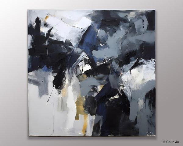 Simple Modern Acrylic Art, Modern Original Abstract Art, Large Abstract Art for Bedroom, Canvas Paintings for Sale, Contemporary Canvas Art-Art Painting Canvas