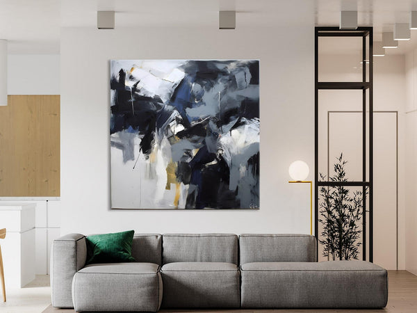 Simple Modern Acrylic Art, Modern Original Abstract Art, Large Abstract Art for Bedroom, Canvas Paintings for Sale, Contemporary Canvas Art-Art Painting Canvas