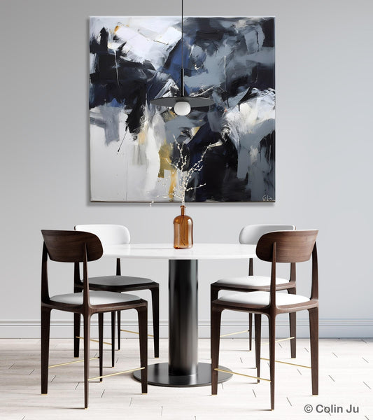 Simple Modern Acrylic Art, Modern Original Abstract Art, Large Abstract Art for Bedroom, Canvas Paintings for Sale, Contemporary Canvas Art-Art Painting Canvas