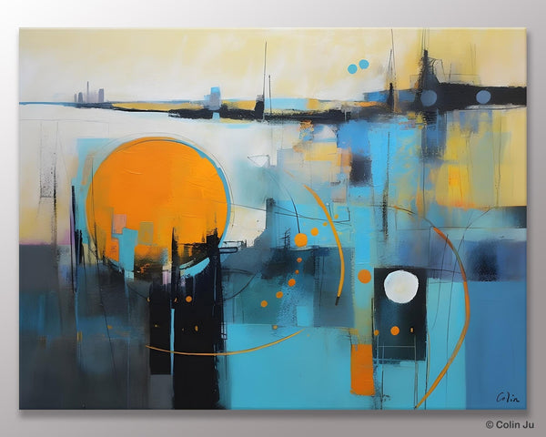 Oversized Canvas Wall Art Paintings, Original Modern Artwork, Large Abstract Painting for Bedroom, Contemporary Acrylic Painting on Canvas-Art Painting Canvas