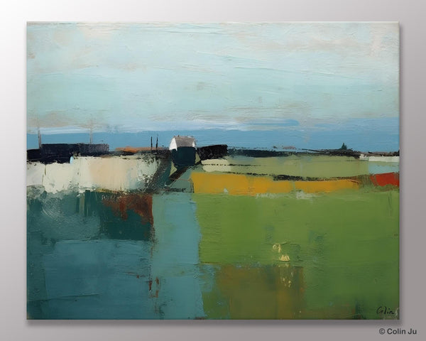 Abstract Landscape Painting for Living Room, Heavy Texture Painting, Hand Painted Canvas Art, Original Abstract Art, Acrylic Art on Canvas-Art Painting Canvas