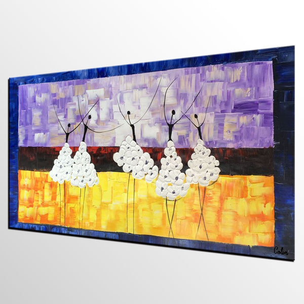 Simple Modern Art, Canvas Painting for Sale, Ballet Dancer Painting, Original Artwork, Paintings for Bedroom, Buy Art Online-Art Painting Canvas