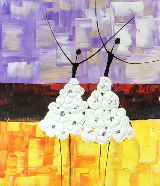 Simple Modern Art, Canvas Painting for Sale, Ballet Dancer Painting, Original Artwork, Paintings for Bedroom, Buy Art Online-Art Painting Canvas