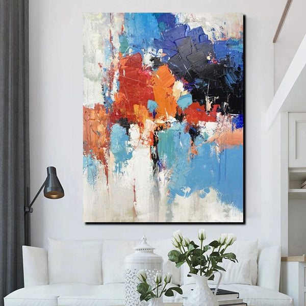 Modern Canvas Painting, Living Room Wall Art Ideas, Buy Abstract Art Online, Heavy Texture Art, Large Acrylic Painting on Canvas-Art Painting Canvas