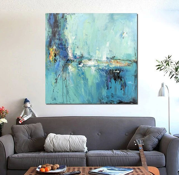 Modern Acrylic Canvas Painting, Heavy Texture Paintings, Palette Knife Paniting, Acrylic Painting on Canvas, Oversized Wall Art Painting for Sale-Art Painting Canvas