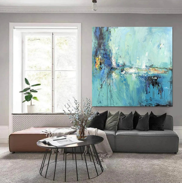 Modern Acrylic Canvas Painting, Heavy Texture Paintings, Palette Knife Paniting, Acrylic Painting on Canvas, Oversized Wall Art Painting for Sale-Art Painting Canvas