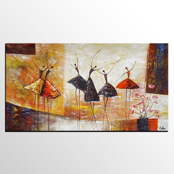 Simple Abstract Painting, Ballet Dancer Painting, Modern Abstract Art, Contemporary Painting, Canvas Wall Art Painting, Heavy Texture Art-Art Painting Canvas