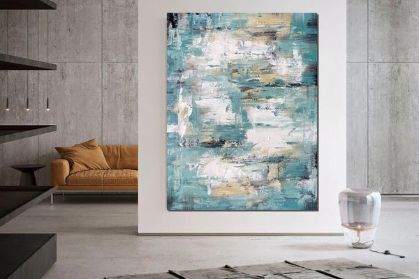 Modern Abstract Painting, Simple Wall Art Ideas for Dining Room, Heavy Texture Painting, Bedroom Abstract Paintings, Large Acrylic Canvas Paintings-Art Painting Canvas