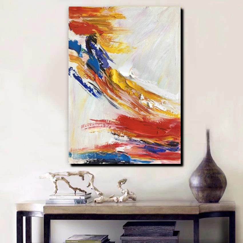 Modern Paintings Behind Sofa, Acrylic Paintings on Canvas, Large Paint –  artworkcanvas