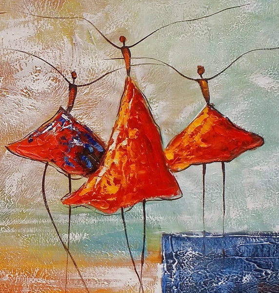 Wall Art Painting, Ballet Dancer Painting, Acrylic Painting for Sale, Simple Abstract Painting, Bedroom Canvas Painting-Art Painting Canvas