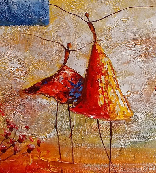 Wall Art Painting, Ballet Dancer Painting, Acrylic Painting for Sale, Simple Abstract Painting, Bedroom Canvas Painting-Art Painting Canvas