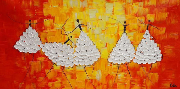 Simple Modern Art, Living Room Canvas Painting, Ballet Dancer Painting, Acrylic Painting on Canvas, Abstract Painting for Sale-Art Painting Canvas