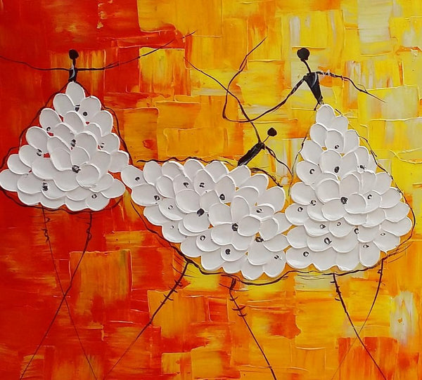 Simple Modern Art, Living Room Canvas Painting, Ballet Dancer Painting, Acrylic Painting on Canvas, Abstract Painting for Sale-Art Painting Canvas