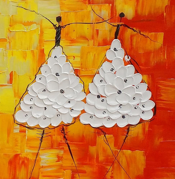 Simple Modern Art, Living Room Canvas Painting, Ballet Dancer Painting, Acrylic Painting on Canvas, Abstract Painting for Sale-Art Painting Canvas