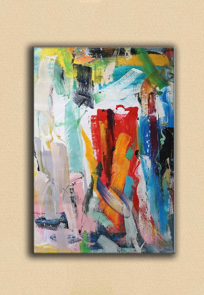 Modern Contemporary Artwork, Buy Paintings Online, Colorful Abstract Acrylic Paintings for Living Room, Heavy Texture Canvas Art, Impasto Wall Art Paintings-Art Painting Canvas