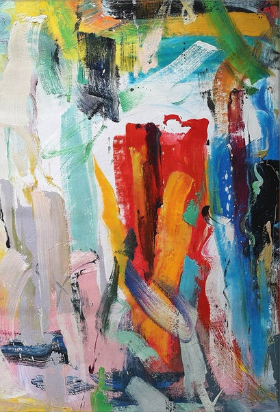 Modern Contemporary Artwork, Buy Paintings Online, Colorful Abstract Acrylic Paintings for Living Room, Heavy Texture Canvas Art, Impasto Wall Art Paintings-Art Painting Canvas