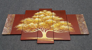 Painting Samples of Tree of Life Painting, 5 Piece Canvas Painting, Modern Canvas Paintings, Bedroom Wall Art Ideas, Acrylic Painting on Canvas, Buy Paintings Online