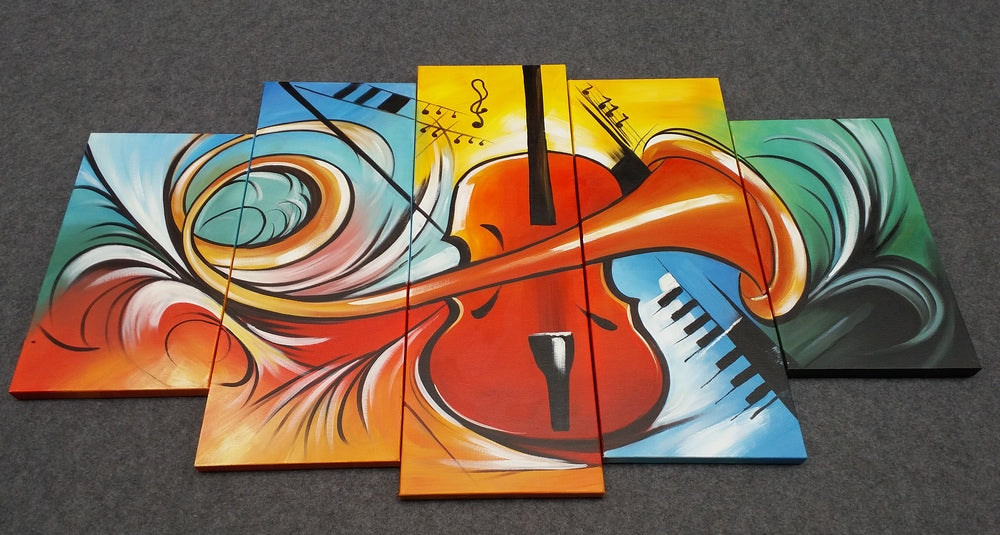 Painting Samples of Electronic organ Painting, Violin Painting, Music Canvas Paintings, Modern Paintings for Living Room, Extra Large Canvas Paintings