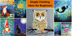 Easy DIY Cartoon Painting Ideas for Kids, Beginners Easy Paintings, Simple Cute Easy Painting Ideas for Beginners, Easy Abstract Painting on Canvas, Simple DIY Acrylic Wall Art Ideas