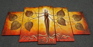 Painting Samples of 5 Piece Canvas Art, Tree of Life Painting, Abstract Canvas Painting for Living Room, Heavy Texture Wall Art Paintings, Extra Large Wall Art Ideas for Living Room