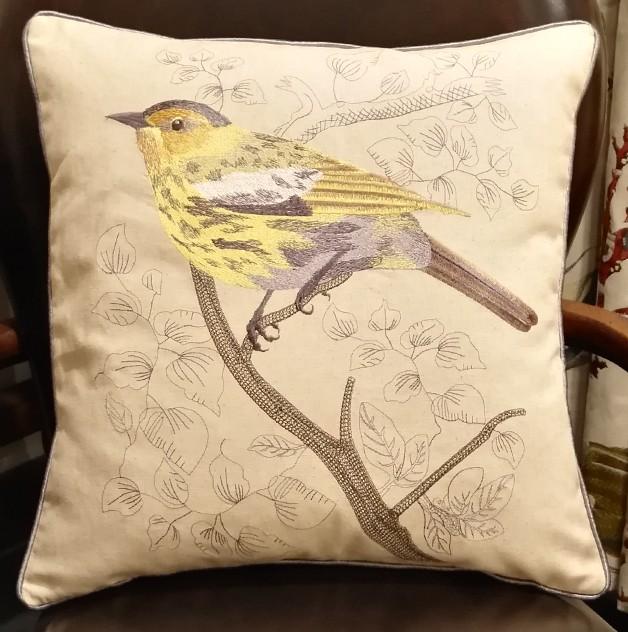 Decorative Throw Pillows, Bird Throw Pillows, Pillows for Farmhouse, Sofa Throw Pillows, Embroidery Throw Pillows, Rustic Pillows for Couch-Art Painting Canvas