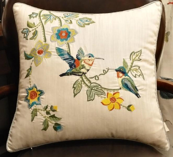 Bird Throw Pillows, Pillows for Farmhouse, Sofa Throw Pillows, Decorative Throw Pillows, Living Room Throw Pillows, Rustic Pillows for Couch-Art Painting Canvas