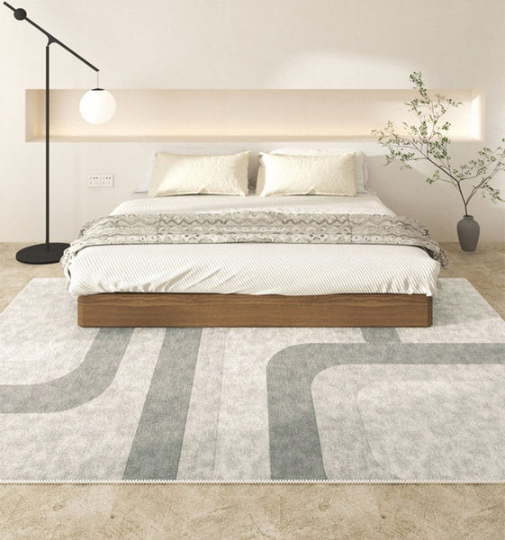 Modern Runner Rugs for Entryway, Kitchen Runner Rugs, Geometric Hallway Runner Rugs, Bathroom Runner Rugs, Contemporary Runner Rugs Next to Bed-Art Painting Canvas