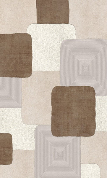 Abstract Geometric Modern Rugs for Living Room, Contemporary Area Rugs for Bedroom, Large Modern Carpets for Interior Design