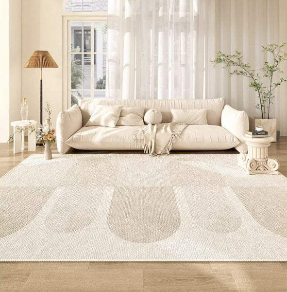 Large Modern Rugs for Living Room, Contemporary Abstract Rugs under Dining Room Table, Mid Century Modern Rugs for Bedroom-Art Painting Canvas