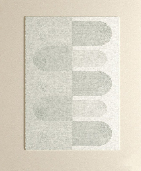 Geometric Modern Rugs for Living Room, Contemporary Abstract Rugs under Dining Room Table, Simple Modern Rugs, Large Modern Rugs for Bedroom-Art Painting Canvas