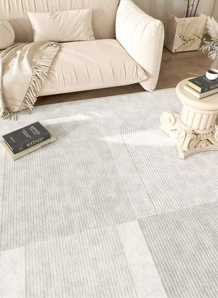 Geometric Modern Rugs for Living Room, Contemporary Abstract Rugs under Dining Room Table, Simple Modern Rugs, Large Modern Rugs for Bedroom-Art Painting Canvas