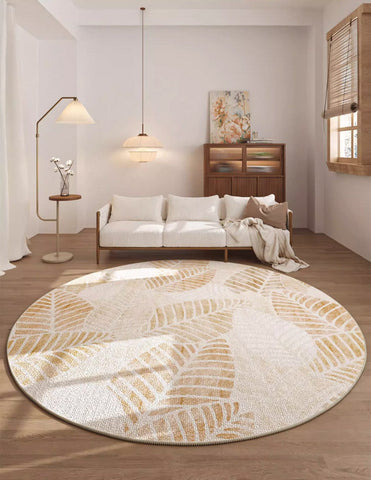 Contemporary Round Rugs for Dining Room, Round Carpets under Coffee Table, Modern Area Rugs for Bedroom, Circular Modern Rugs for Living Room-Art Painting Canvas